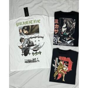 3- “Attack on Titan” Anime T-shirts, size Youth Medium